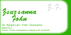 zsuzsanna fohn business card